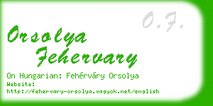 orsolya fehervary business card